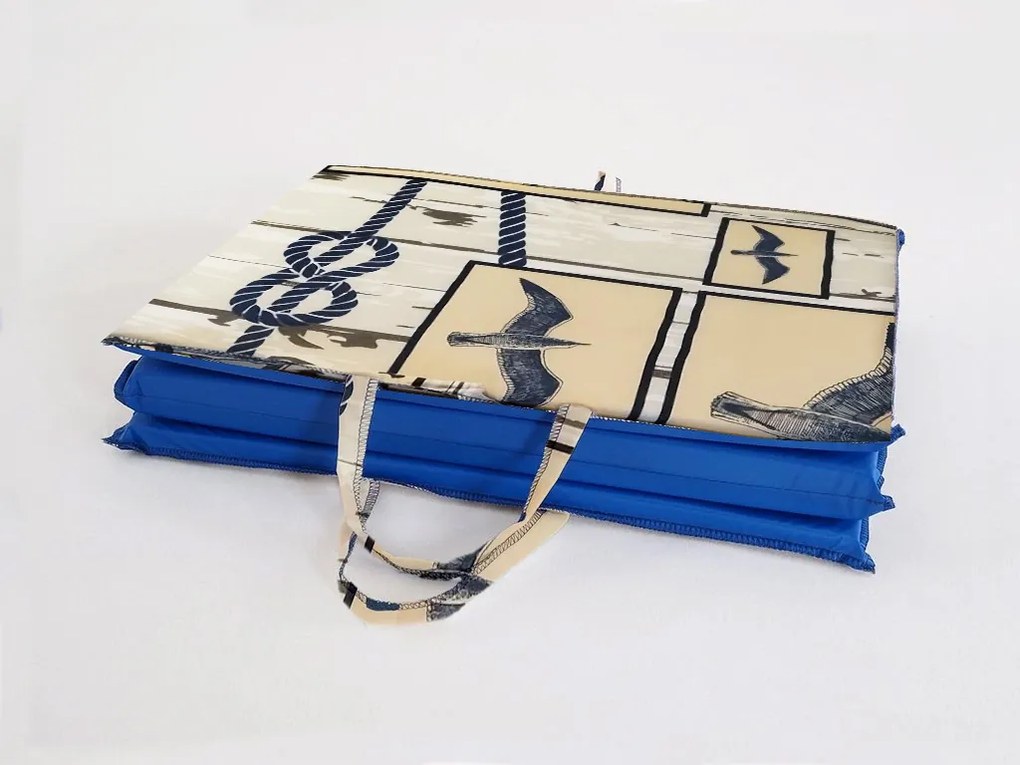 Leżak plażowy MARINE 137x49 cm, beżowy