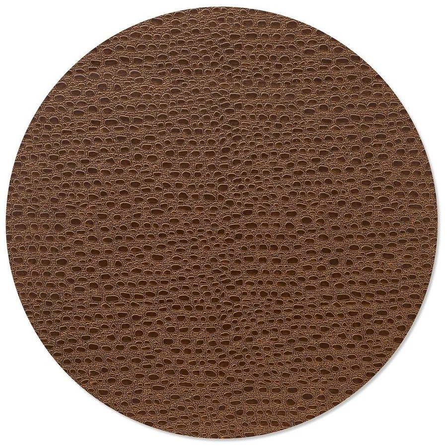 Mata stołowa ze skóry ekologicznej ø 40 cm Circle XL Lace – LIND DNA