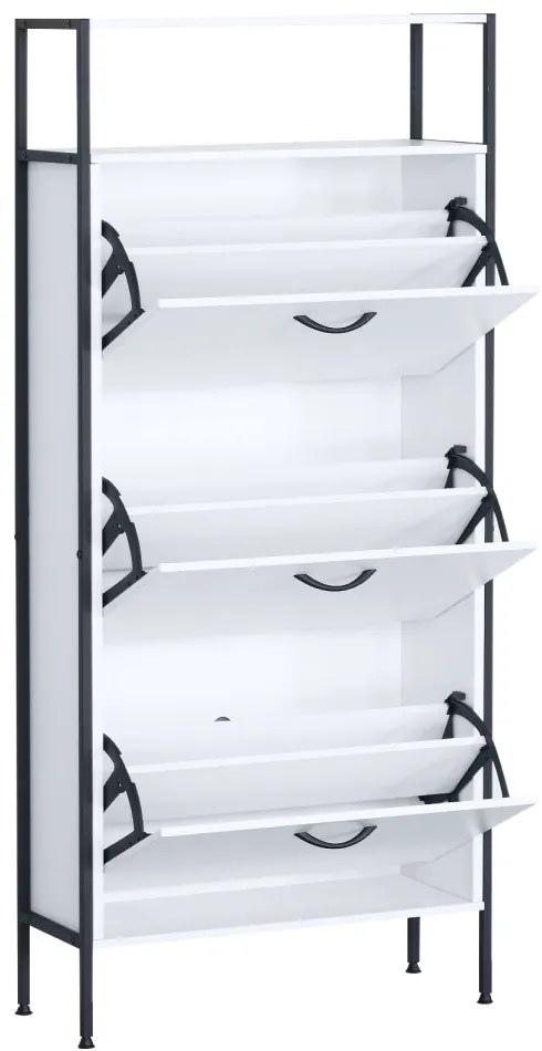 Szafka na buty TREDIS, 3 półki, biały