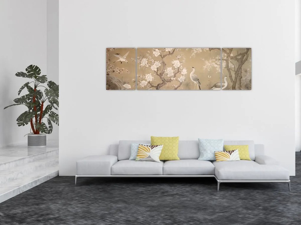 Obraz - Japoński krajobraz z kreskówki (170x50 cm)