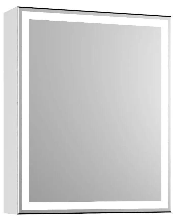 Szafka łazienkowa z lustrem NEO 52 cm biały połysk z oświetleniem LED KROFAM