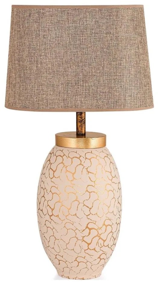 Lampa stołowa 1xE27/40W/230V beżowy/złoty