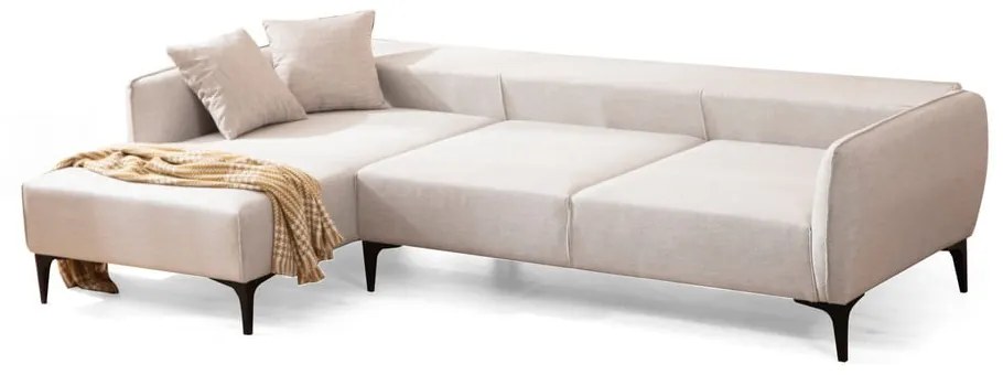 Biała sofa narożna Belissimo, lewy narożnik – Balcab Home