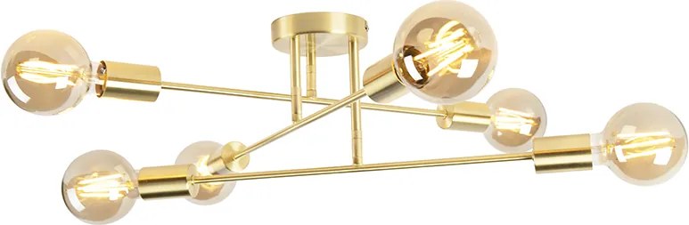 Inteligentna lampa sufitowa art deco mosiądz w tym 6 żarówek WiFi G95 - Sydney