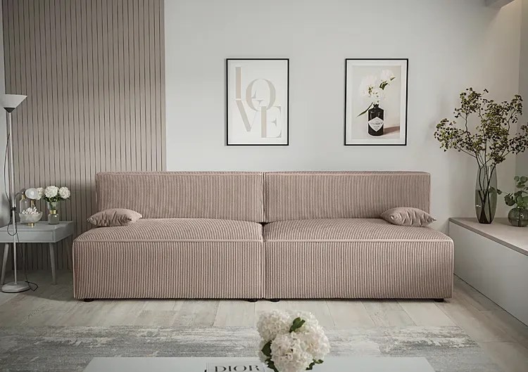 Beżowa rozkładana sofa - Lider 3X