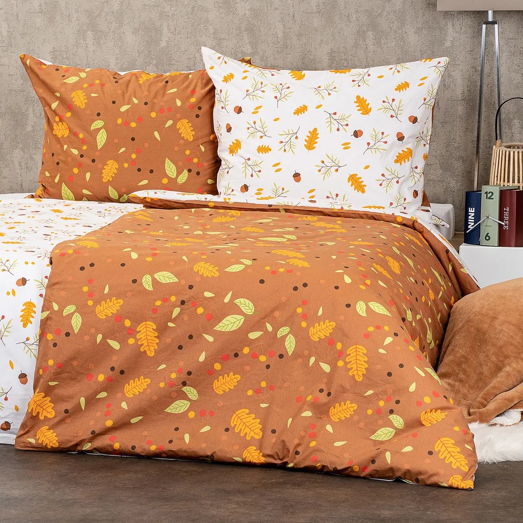 4Home Pościel bawełniana Jesień, 140 x 220 cm, 70 x 90 cm, 140 x 220 cm, 70 x 90 cm