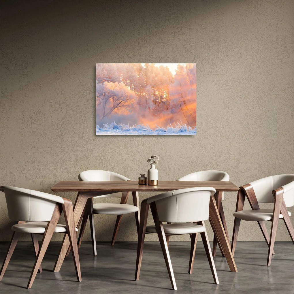 Obraz na szkle - Mroźny świt (70x50 cm)