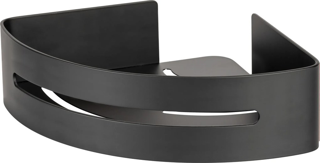 Narożna aluminiowa półka łazienkowa BIVIO, montaż bez wiercenia