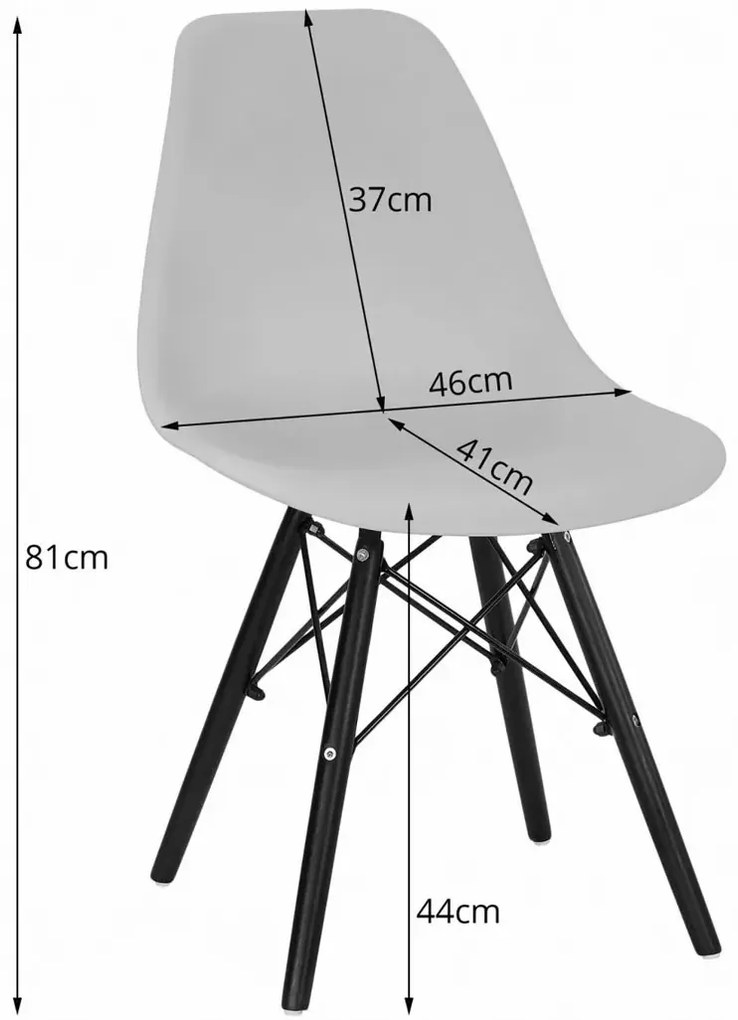 Zestaw skandynawskich krzeseł ecru 4 szt. L1-S97