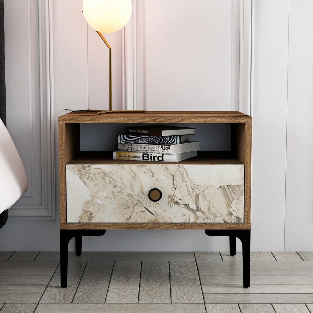 Szafka nocna Lisbon Walnut White