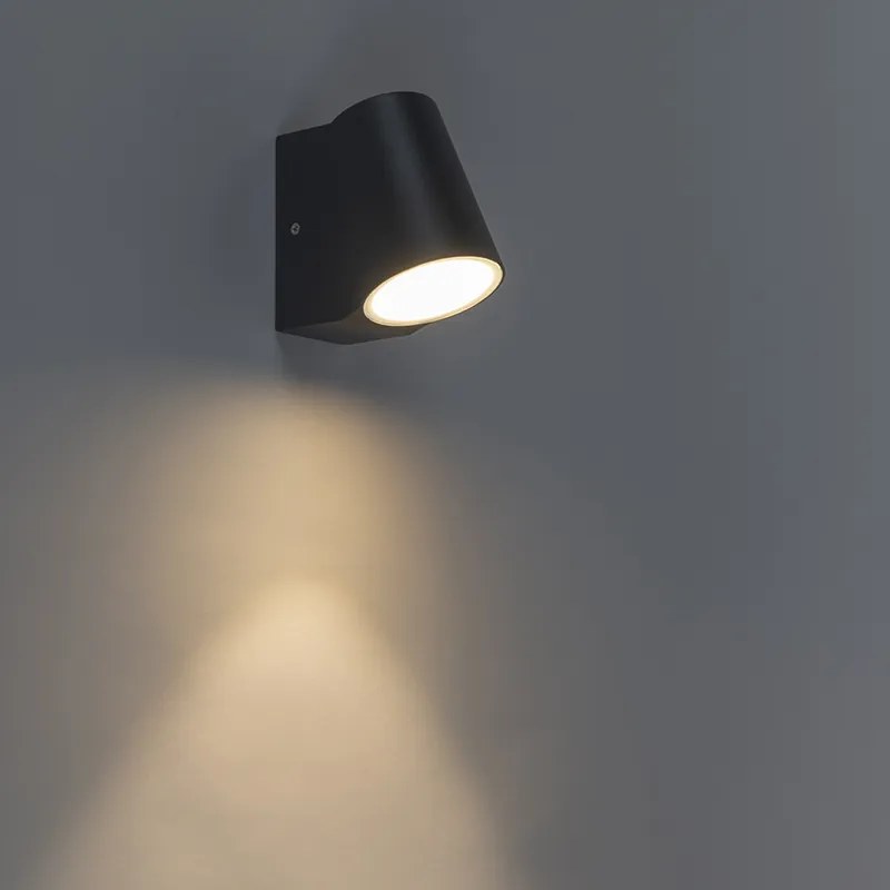 Nowoczesna lampa zewnętrzna antracytowa w komplecie z LED z czujnikiem zmierzchu - Uma