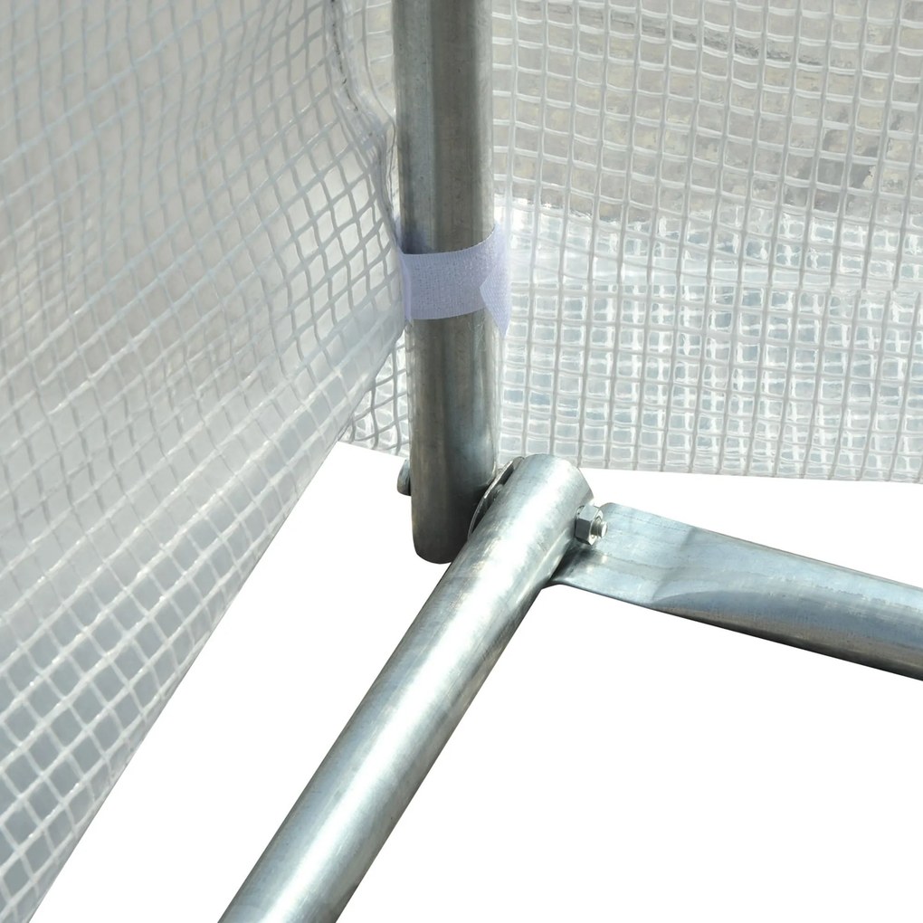 Outsunny Szklarnia Foliowa Ogrodowa Duża Biała 450x200x200cm Ochrona Roślin | Aosom PL