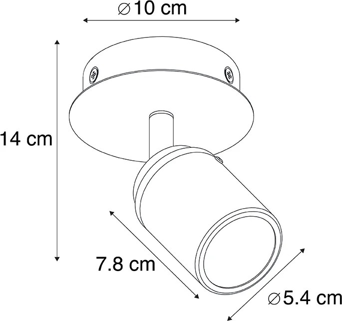 Nowoczesny reflektor łazienkowy stalowy IP44 - Ducha