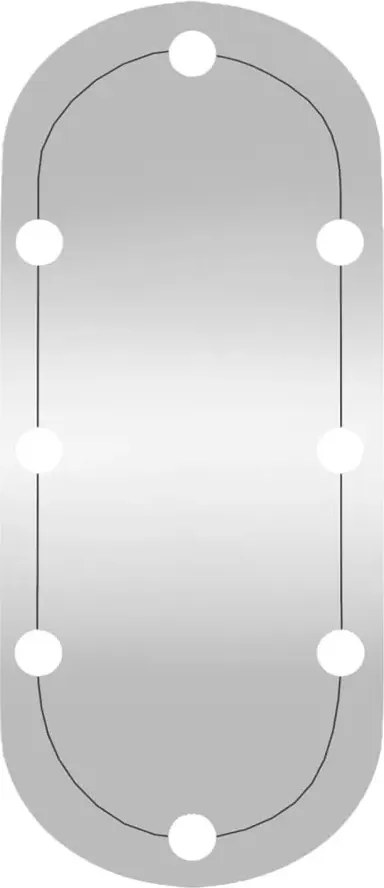 Ścienne lustro owalne z żarówkami LED 45x100 P8-P59