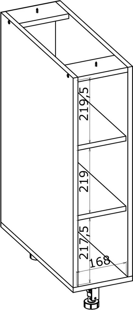 Kuchenna szafka modułowa dolna otwarta BELLA D-20/82 dąb craft