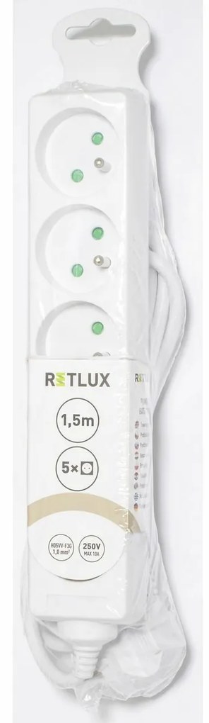 Retlux RPC 11 Przedłużacz, 5 gniazdek, 1,5 m