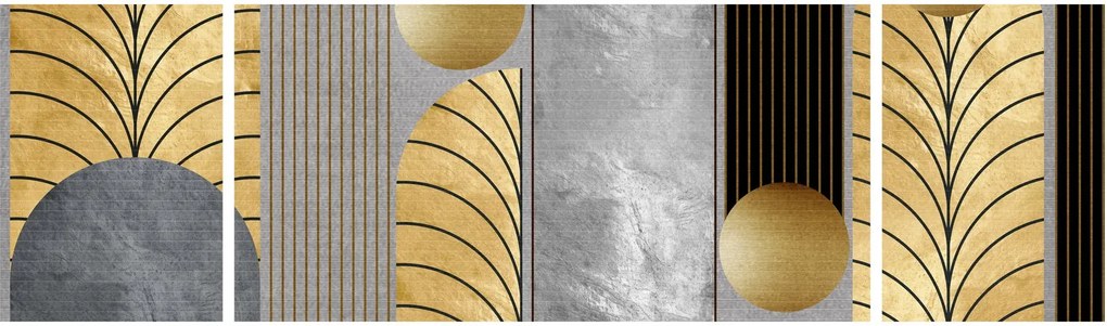 Obraz - Złote dekory (170x50 cm)