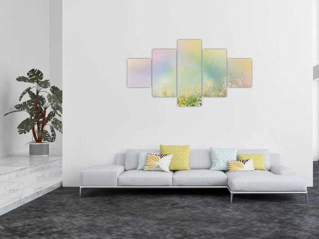 Obraz - Malowana łąka 2 (125x70 cm)