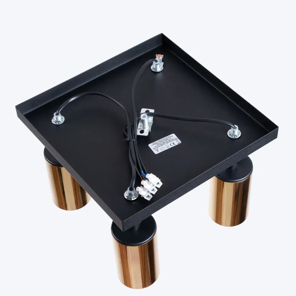 Plafon WINX 4 czarny/złoty SOLLUX  LIGHTING