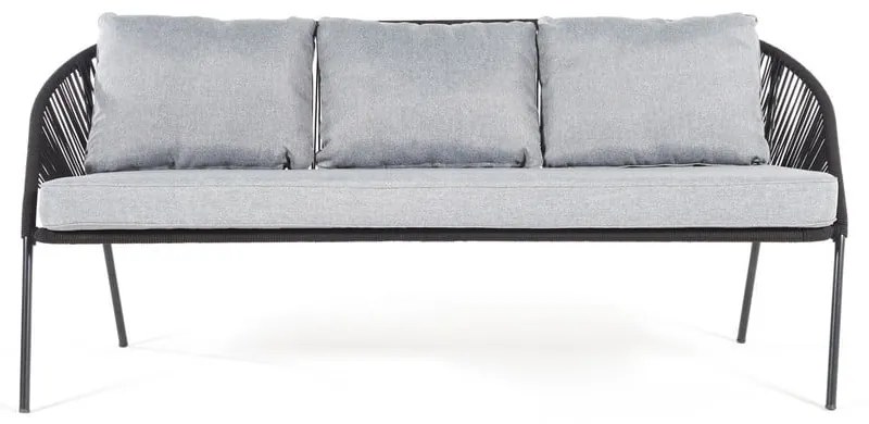 Czarna 3-osobowa sofa ogrodowa Bonami Selection North