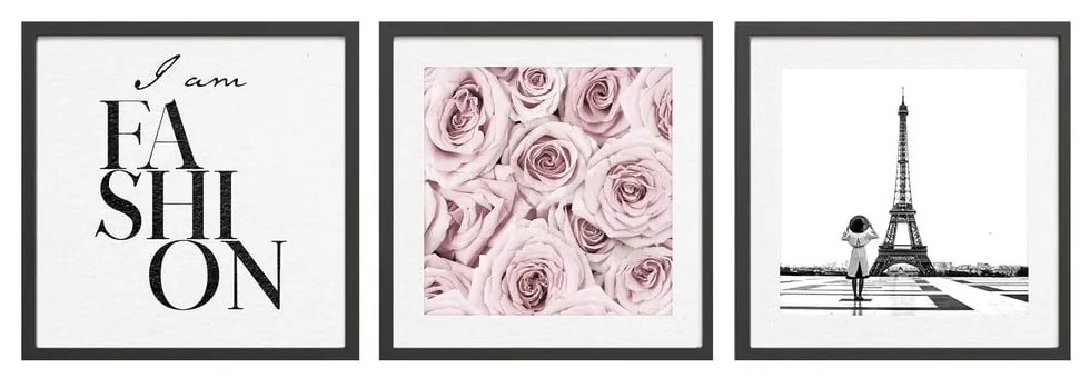 Obrazy zestaw 3 szt. 30x40 cm Parisienne – Styler