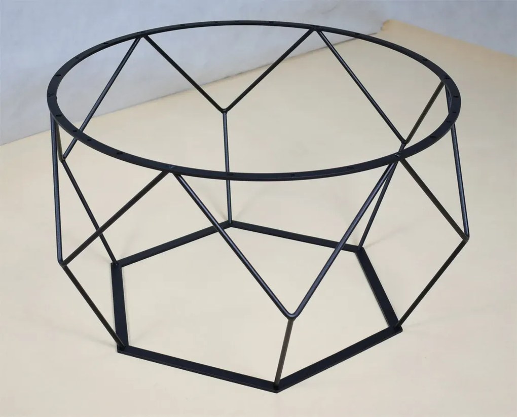 Industrialny stolik kawowy dąb artisan E5-B06