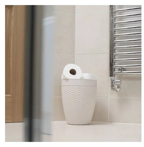 Kremowy kosz łazienkowy Addis Rattan Bath Bin Calico, 5 l