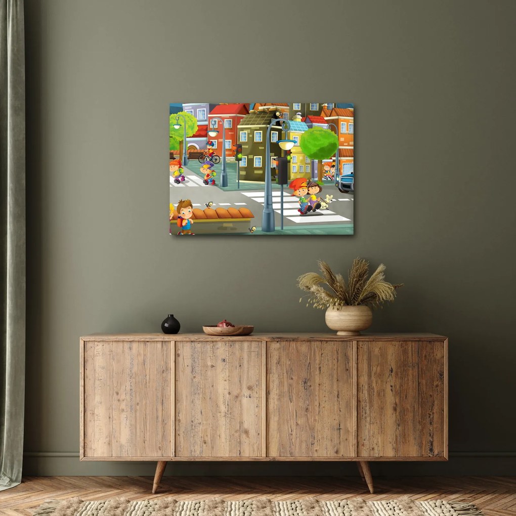 Obraz - Dziecięce miasteczko (70x50 cm)