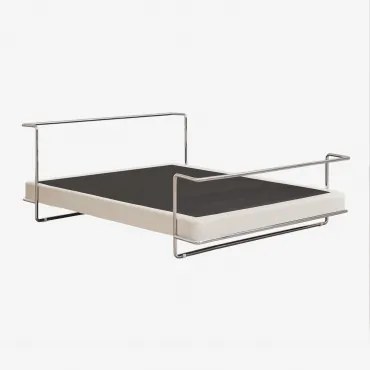Łóżko Ze Stali Nierdzewnej Igone 180 X 200 Cm & Bez Materaca - Sklum