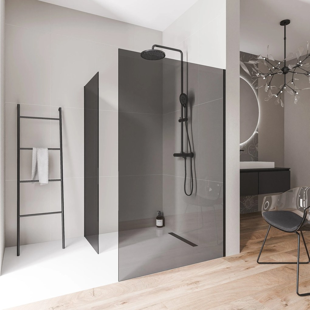 Ścianka prysznicowa Walk-In EX102 - 2 ścianki - bezpieczne szkło 10 mm