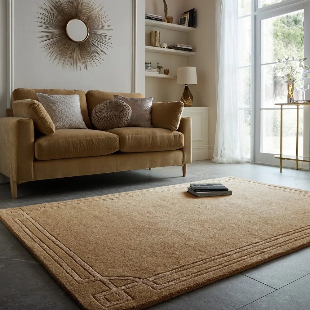 Wełniany dywan tkany ręcznie w kolorze terakoty 160x230 cm Gatsby – Flair Rugs
