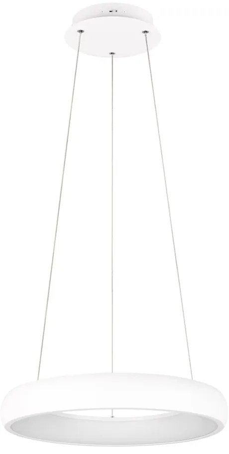 Biała lampa wisząca LED ze ściemniaczem i metalowym kloszem ø 46 cm Cardona – Trio
