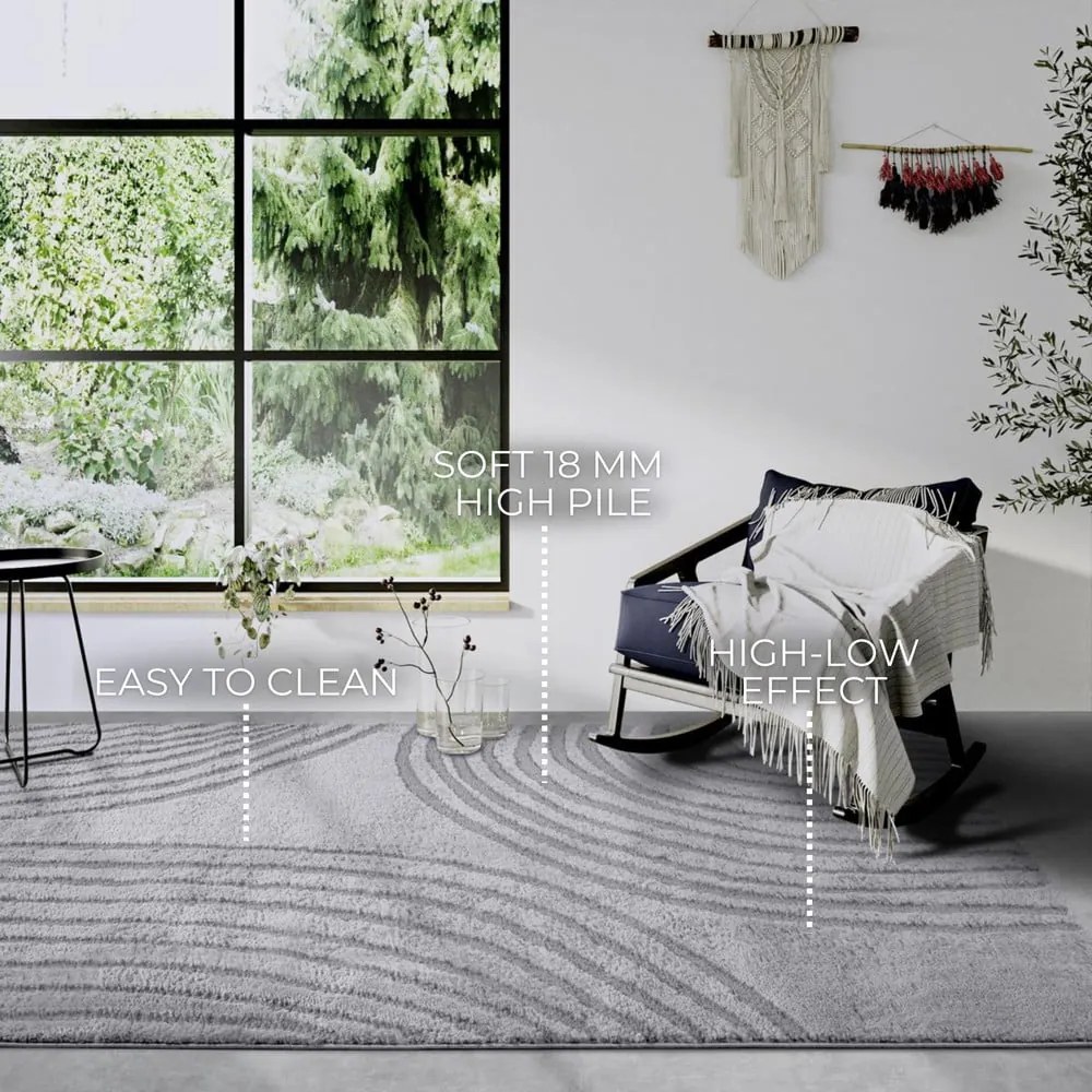 Szary dywan 80x120 cm Pigment Light Grey – Elle Decoration