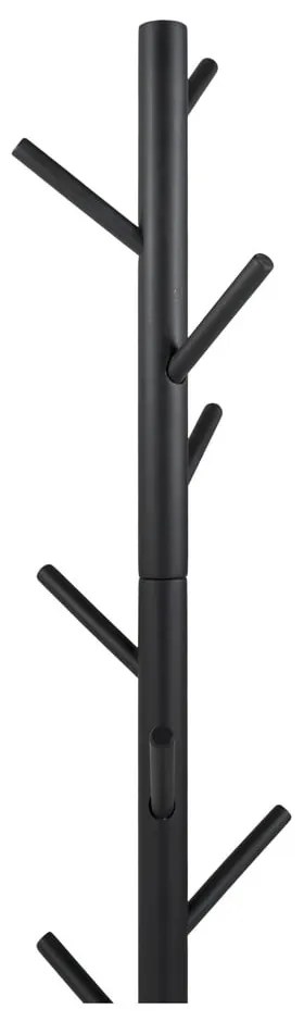 Czarny wieszak z litego drewna kauczukowego ø 36x170 cm Bro – Spinder Design