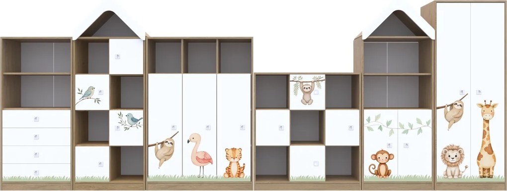 Komplet mebli do przedszkoli i żłobków Blox Nature 2