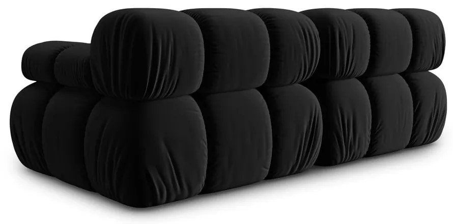 Czarna aksamitna sofa 188 cm Bellis – Micadoni Home