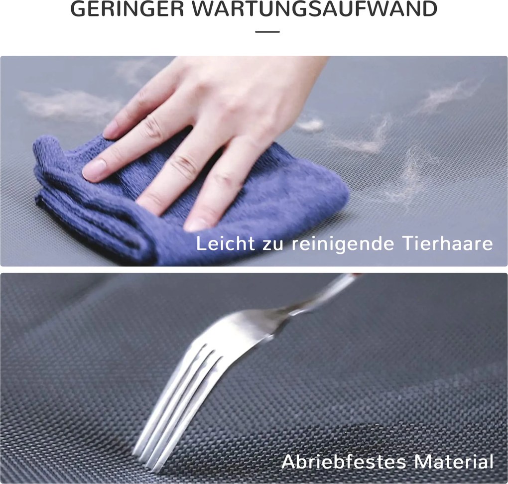 PawHut Leżanka dla psa Składane legowisko Łóżko dla kota Miejsce do spania Szare 59x46x15cm | Aosom PL