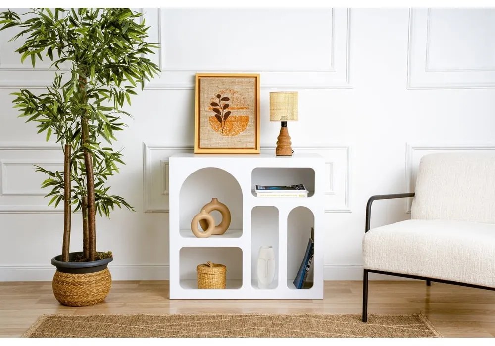 Biała wielopoziomowa półka 80 cm Lorin – Kalune Design