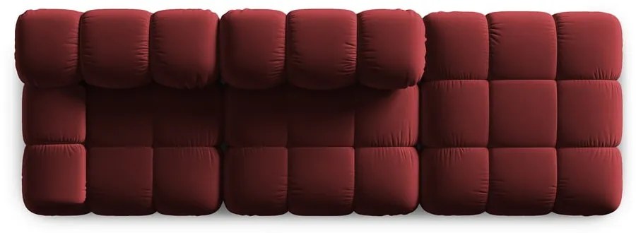 Czerwona aksamitna sofa 282 cm Bellis – Micadoni Home