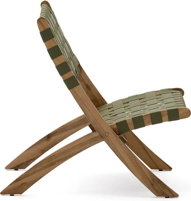 Zielony drewniany fotel ogrodowy Chabeli – Kave Home