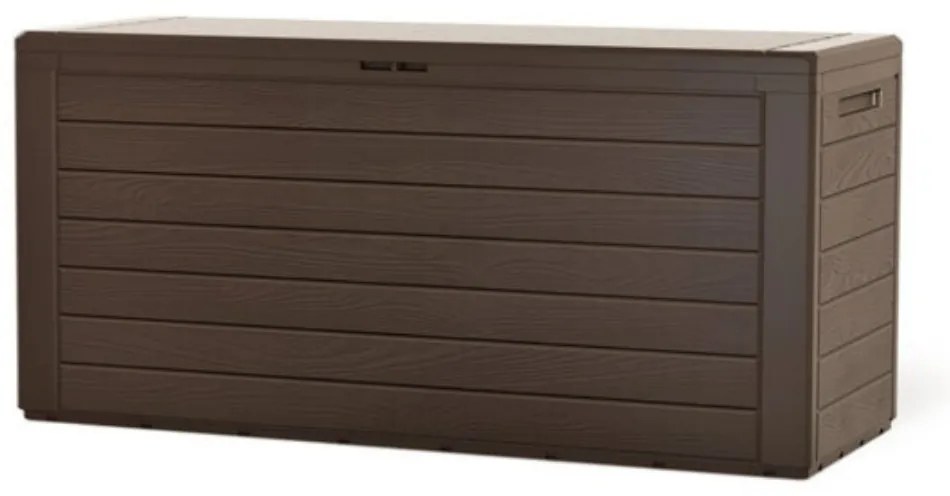 Prosperplast Pojemnik do przechowywania WOODEBOX, 280L, 120x46x57cm, ciemny brąz