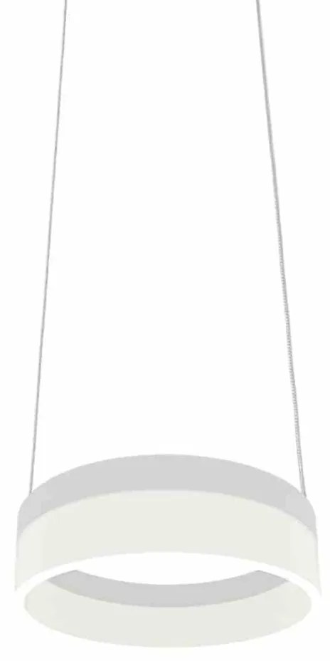 LAMPA WISZĄCA RING 12W LED, okrągły, biały, pojedynczy, jedna lampa