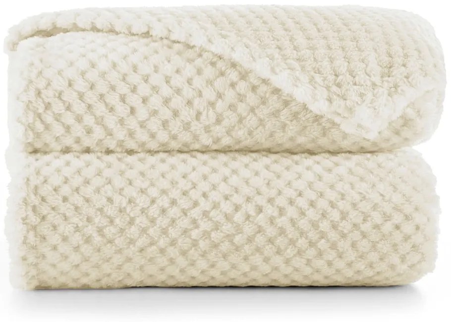 Beżowy koc z mikrowłókna DecoKing Henry, 170x210 cm