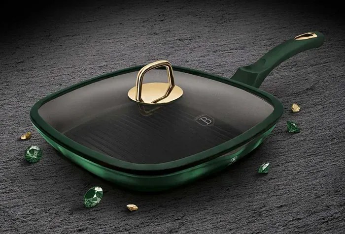 Zielona elegancka patelnia grillowa S5-P97