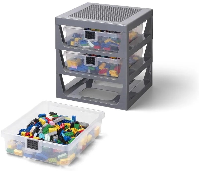 Szary organizer z 3 szufladami Storage - LEGO®
