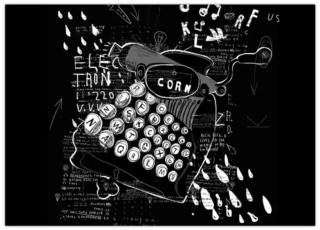 Obraz - Rysunek w stylu Banksy (70x50 cm)