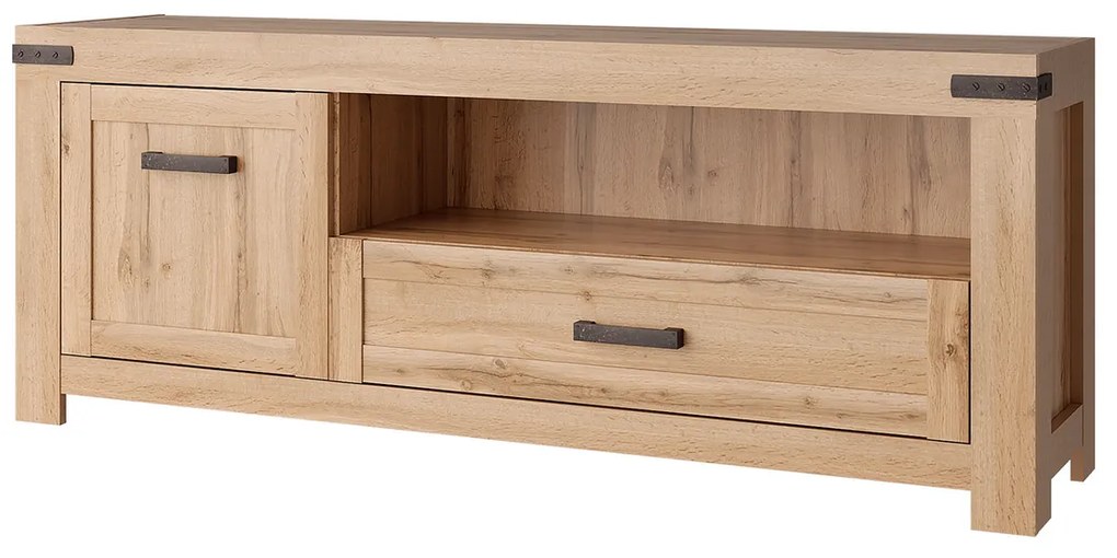 Stolik pod telewizor MORATIZ, dąb wotan