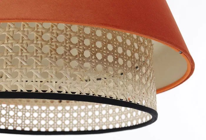 Czerwona stożkowa lampa wisząca boho - A343 F2-G81
