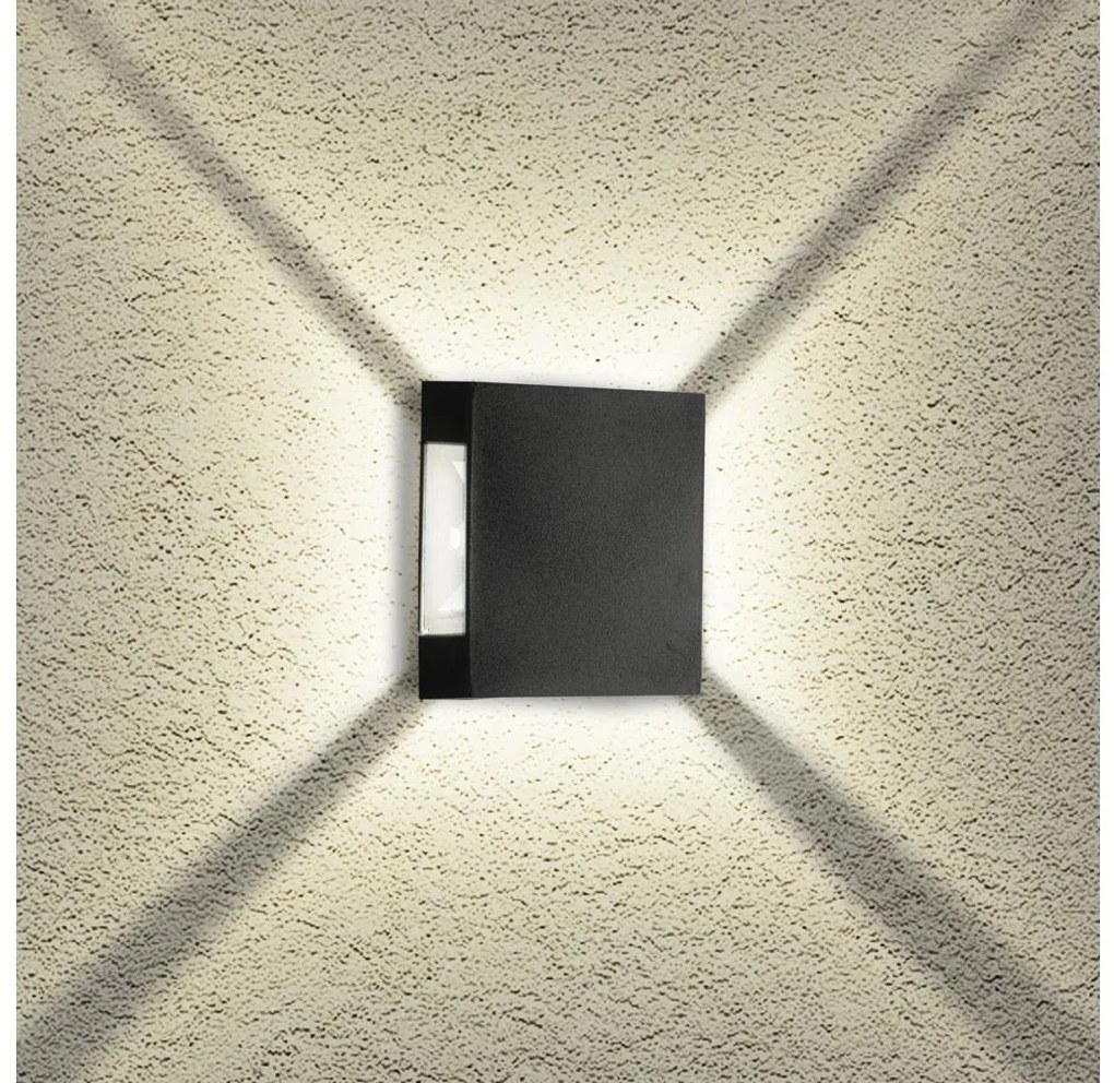 Brilagi - zewnętrzny kinkiet LED QUADRAY LED/4W/230V czarny IP65
