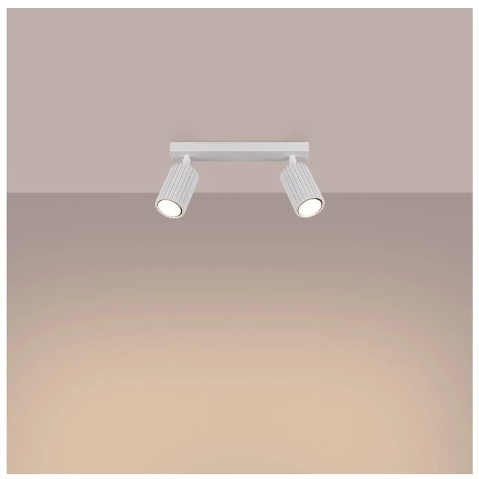 Biała lampa punktowa 6,5x30 cm Gleam – Sollux